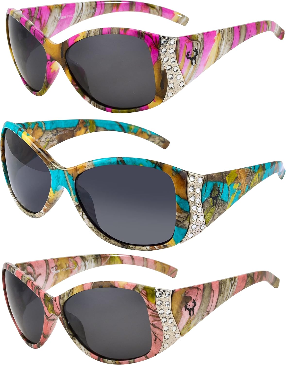Hornz Pink Camouflage Polarized Sunglasses for Women
