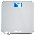 Etekcity Scale for Body Weight, Digital Bathroom Weighing Machine for People, Large and Easy-to-Read Backlight Display, Accurate with High Precision Measurements, Durable Tempered Glass, 400 lbs