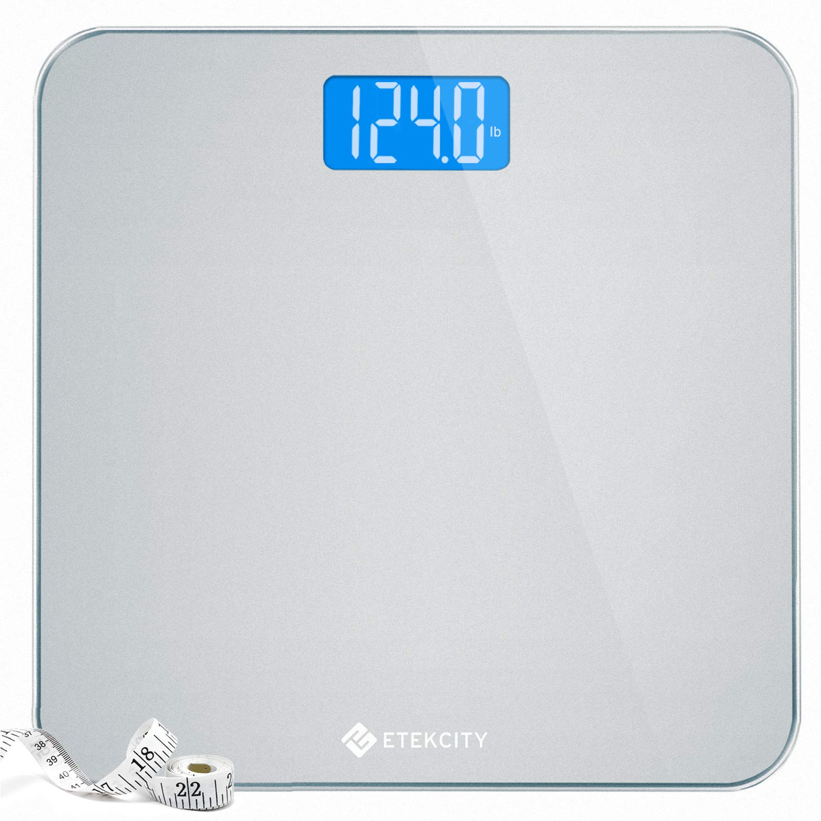 Scale for Body Weight, Digital Bathroom Weighing Machine for People, Large and Easy-to-Read Backlight Display, Accurate with High Precision Measurements, Durable Tempered Glass, 400 lbs