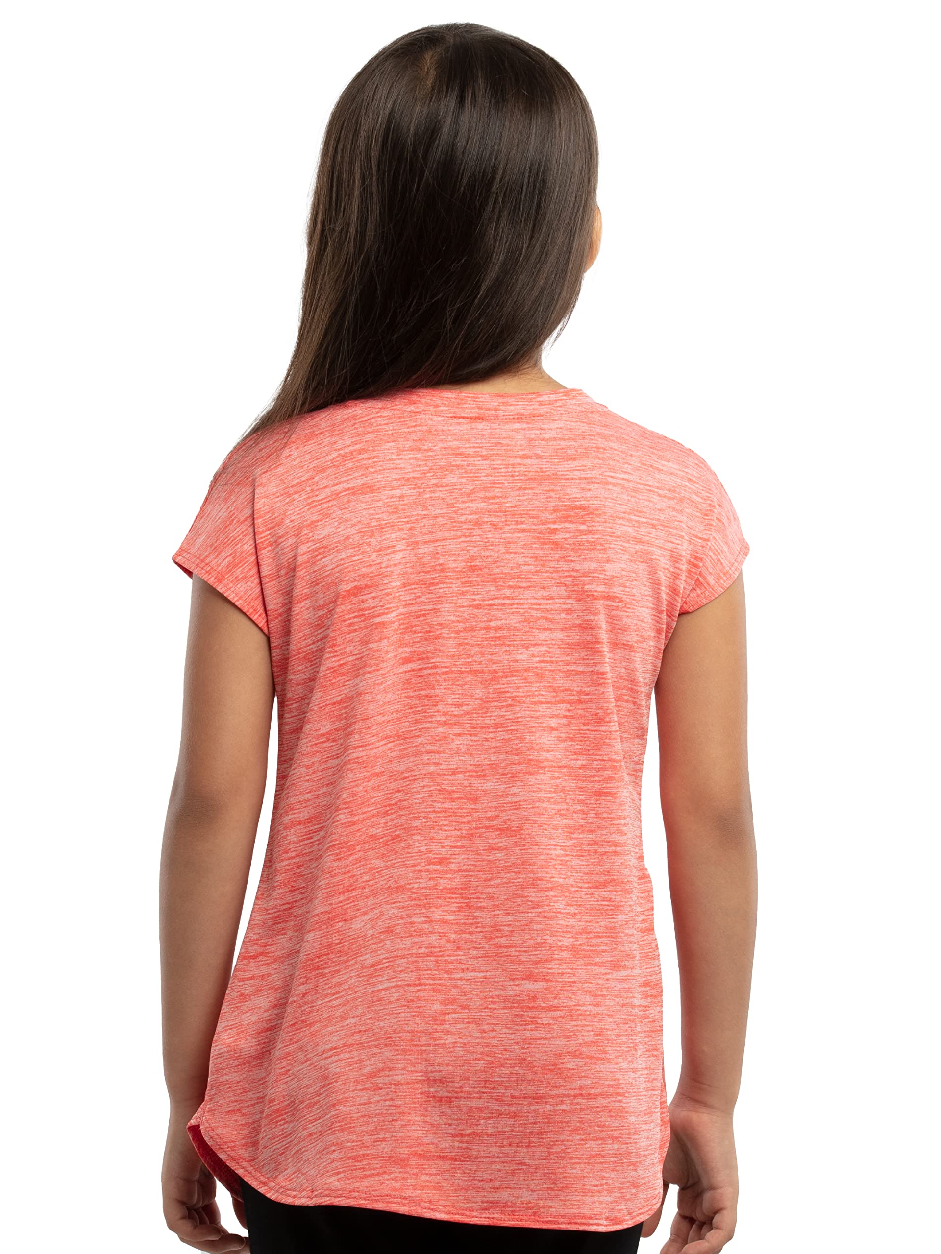Under Fourteen Only Sports Half T-Shirt for Girl's, Comfortable & Light-Weight Dry-Fit Active Wear/Sportswear for Kids, Athletic Wear for Summer, 14-15 Years (Pack of 1, RED) - Image 2 thumbnail