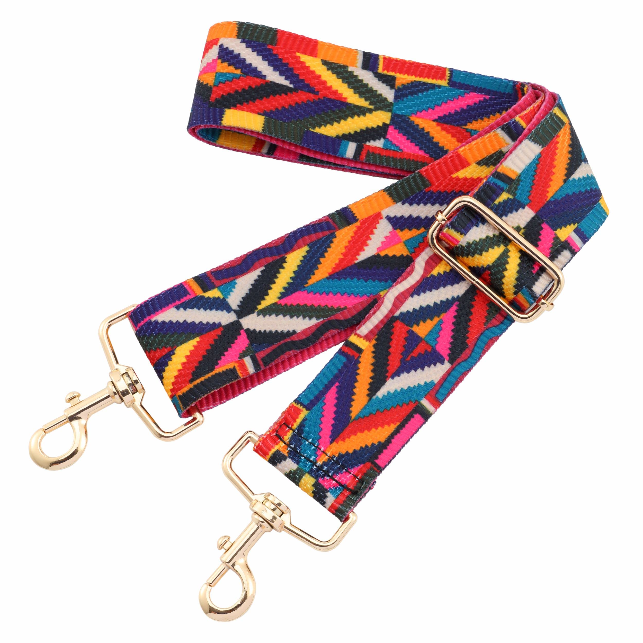 Geldbörsenriemen, 5.1 cm breiter Schultergurt, Verstellbarer Ersatz, Verschiedene Muster, Canvas-Tasche, Handtasche, Gürtel für Unisex-Handtasche, Schultertaschen (Diamantgelb), Diamantgelb