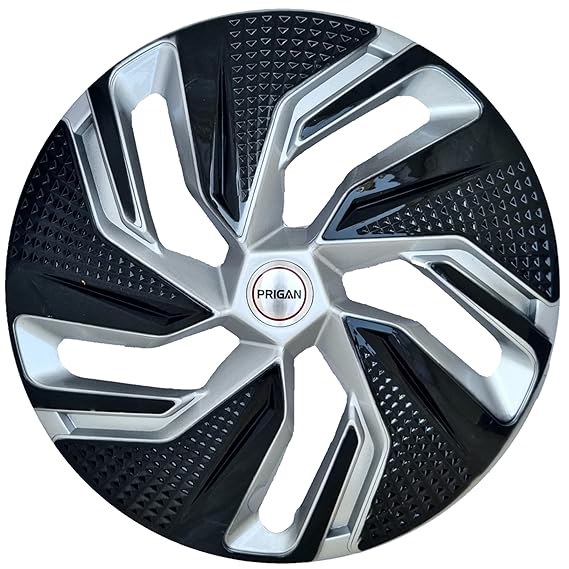 PRIGAN 13 Inch Blaze Silver Black Wheel Cover (Available in 13,14,15,16