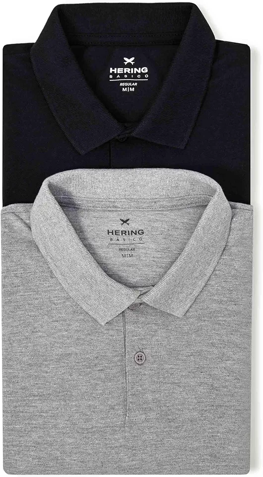 Kit Com 2 Camisas Polo Básicas Masculinas