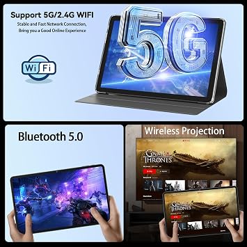 12 inch Tablet,Android 15 Tablets with 256GB ROM,Helio G99 Octa-Core for Gaming,5G WiFi Tableta,2K Display,2TB Expand,8000mAh,Quad Speaker,Dual Camera,AI,Widevine L1,GPS,Android Tablet with Keyboard