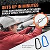 Cargo Net for SUV - 3 x 4 Foot, Heavy-Duty, Mesh Square Bungee Netting with 12 Hooks, 12 Black Clips and Storage Bag - Holds Small and Large Loads