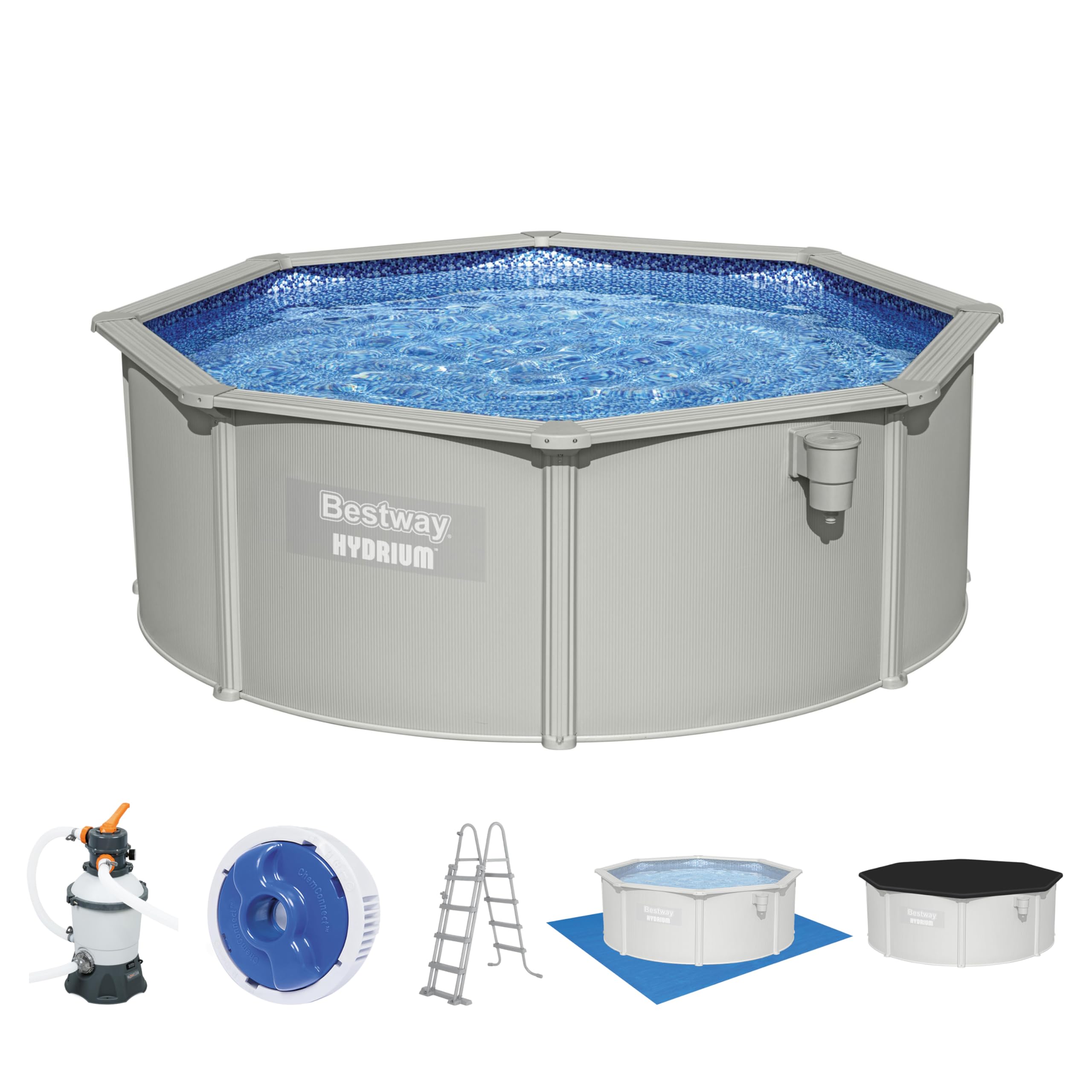 Bestway Piscine encadrée hors sol ronde Hydrium 360x120 cm