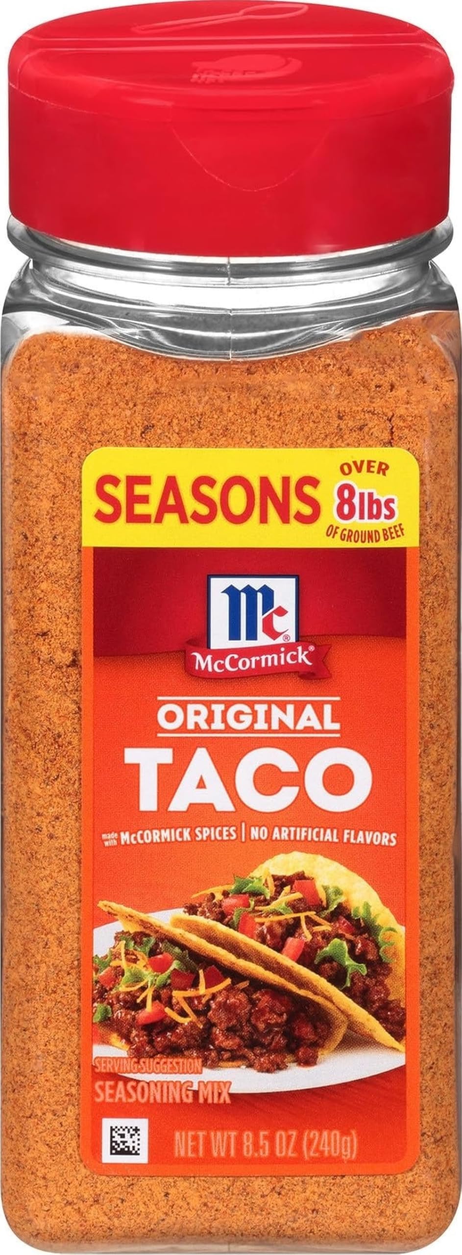 Taco Seasoning Mix, Original, No Artificial Flavors, No MSG Added, Mild Heat and Classic Flavor the Whole Family Will Love, 8.5 oz