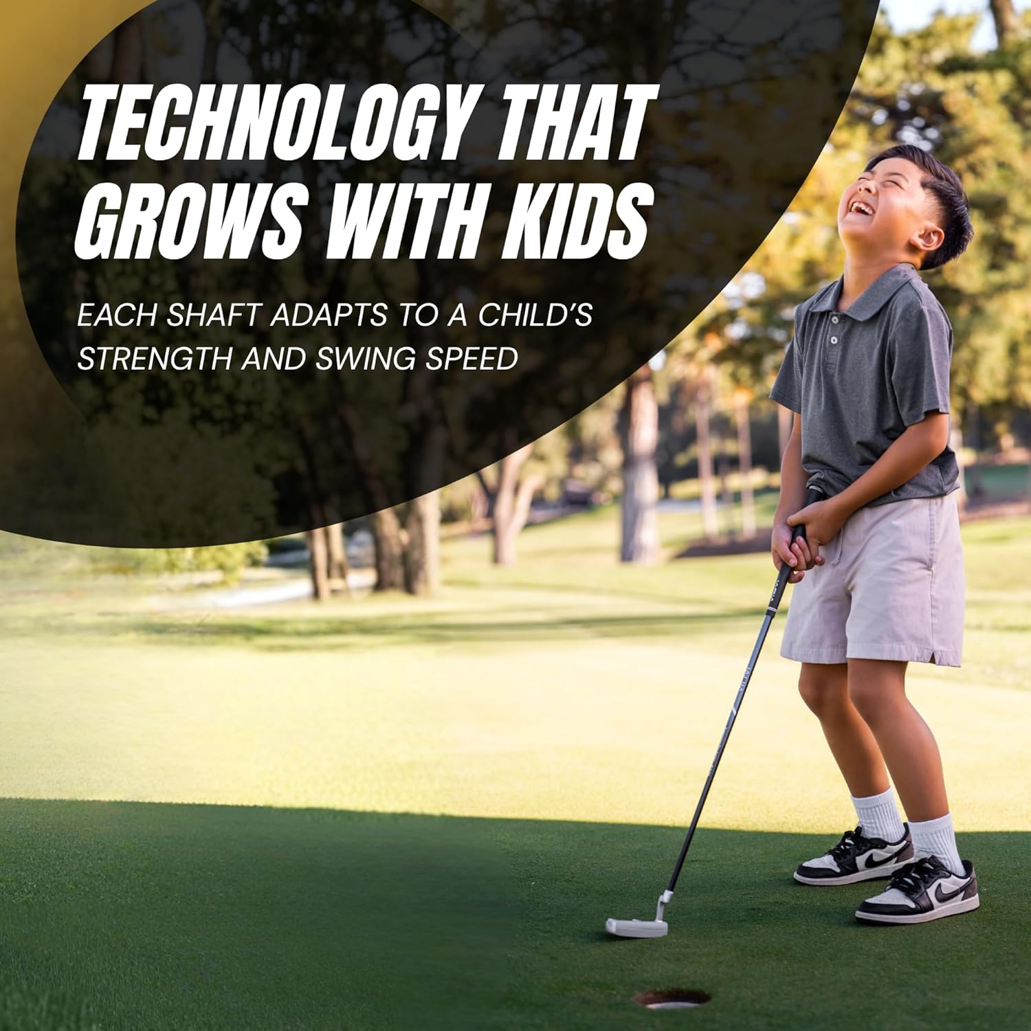 Junior Golf Set – Lightweight Alloy Driver, Stainless Steel Irons & Zinc Putter | Includes Dual-Strap Stand Bag
