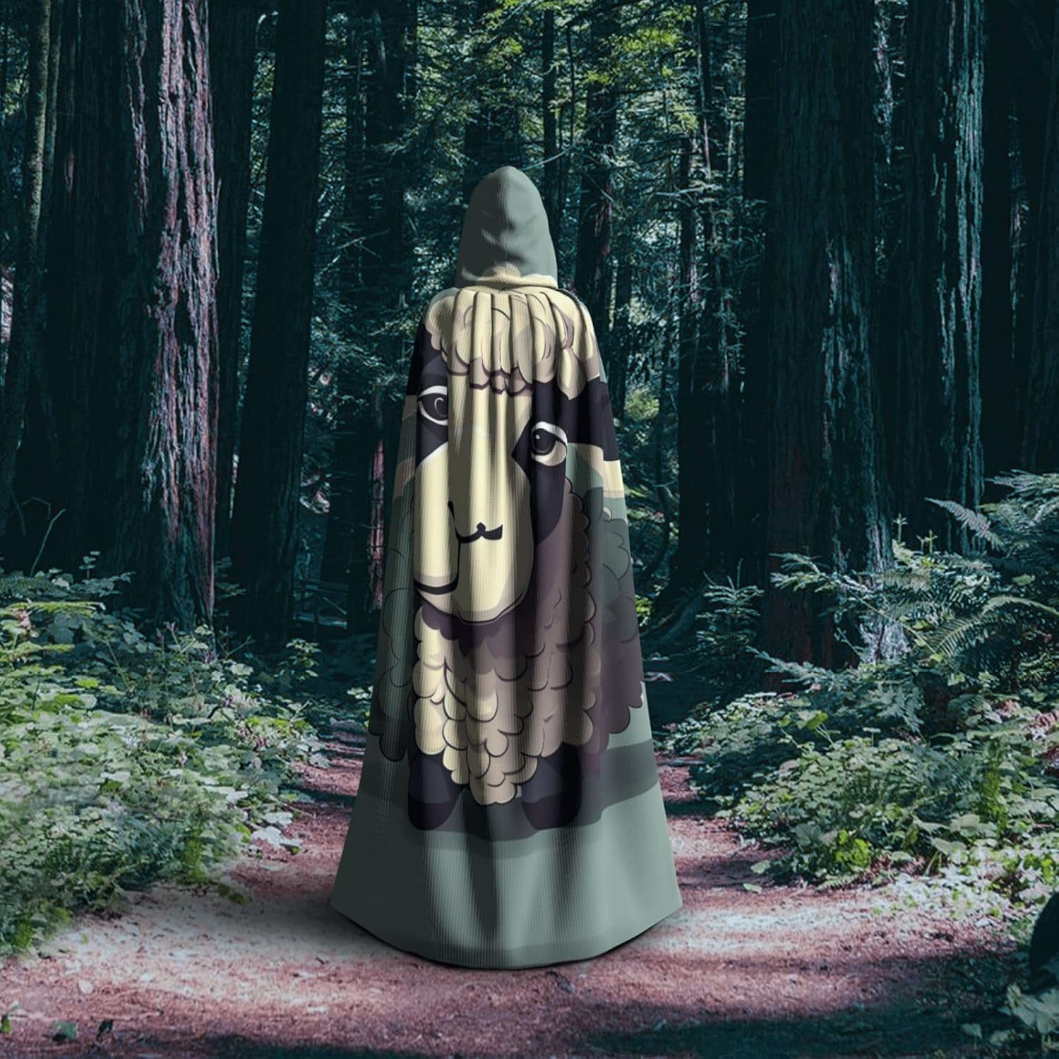 Lamb Eye-Catching Cosplay Costume Cape for Women - Unisex Vampire Cloak for Halloween.
