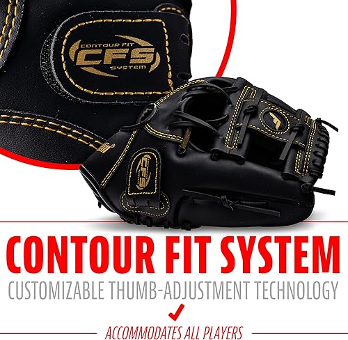 Vista 274 de Franklin Sports Field Master Baseball + Softball Glove - Field Master Adult + Youth Baseball + Softball Mitt - Men's + Women's Gloves - Right Hand