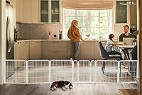 Vista 27 de FXW Puerta para perros extra ancha diseñada para uso en interiores, ancho ajustable de hasta 165 pulgadas de ancho