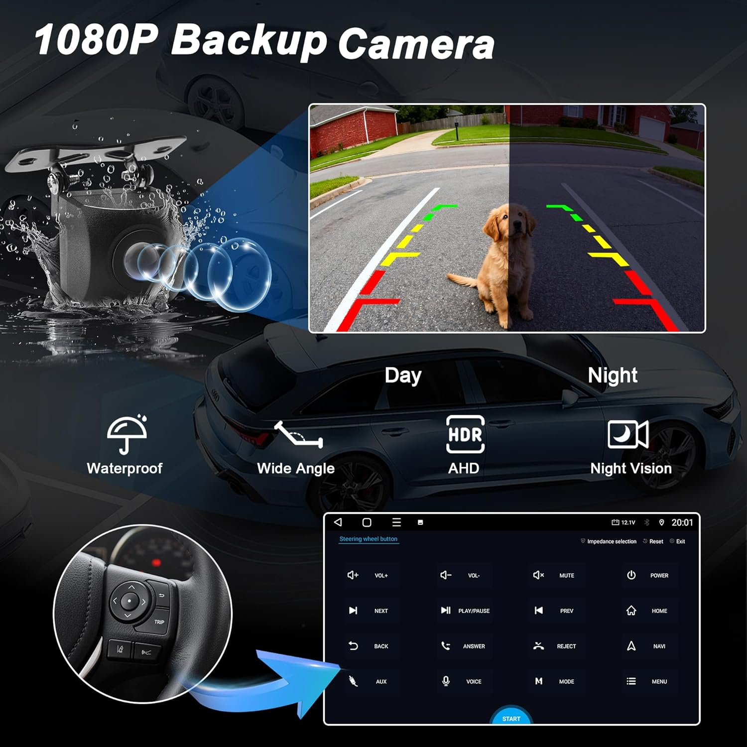 Android 15 Car Radio for Toyota Camry 2007-2011: 8'' 4Core+32GB Car Stereo Upgrade Wireless CarPlay & Android Auto with WiFi 6, Bluetooth, GPS Navigation, FM Radio, EQ, SWC, 1080P Backup Camera