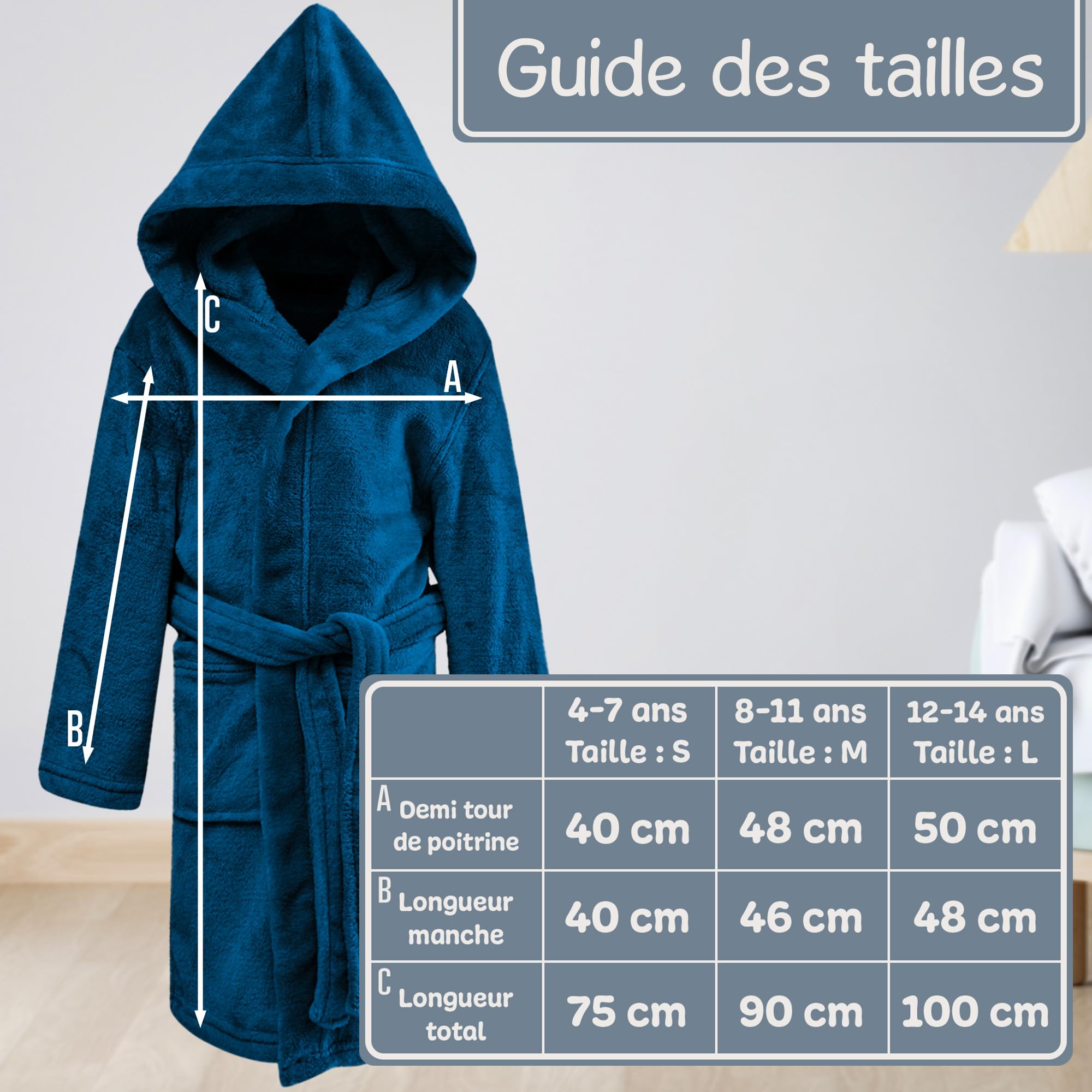 KDO MAGIC Robe de Chambre Enfant Personnalisé | Idée cadeau garçon, fille, anniversaire, noël | Peignoir personnalisable avec prénom brodé