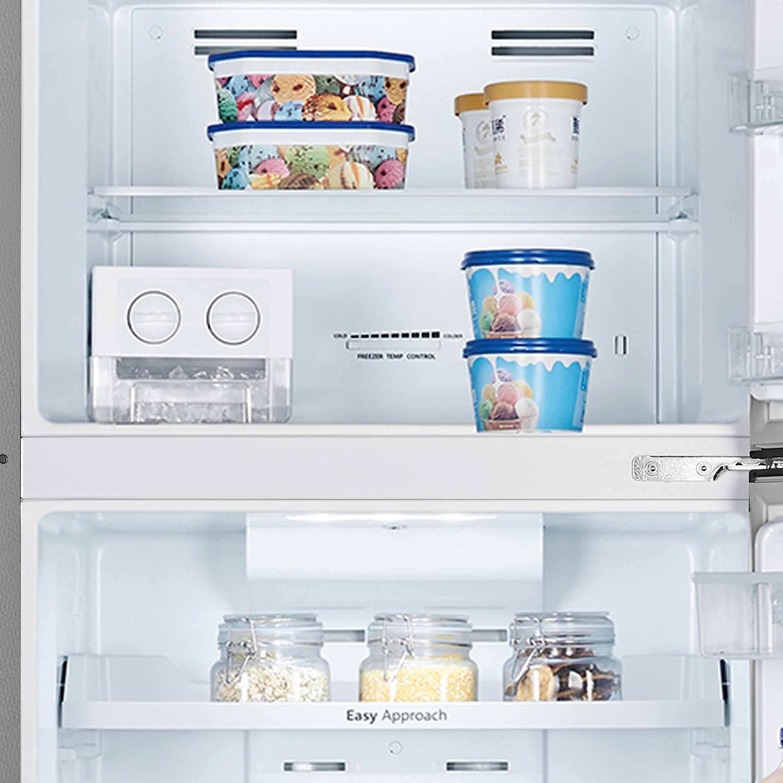 Hisense RT600N4WC2 - Frigorífico Dos Puertas, con dispensador, Alto 185 Cm, Congelador, Estantes XL, Cajón frutas y verduras, Silencioso, Inox