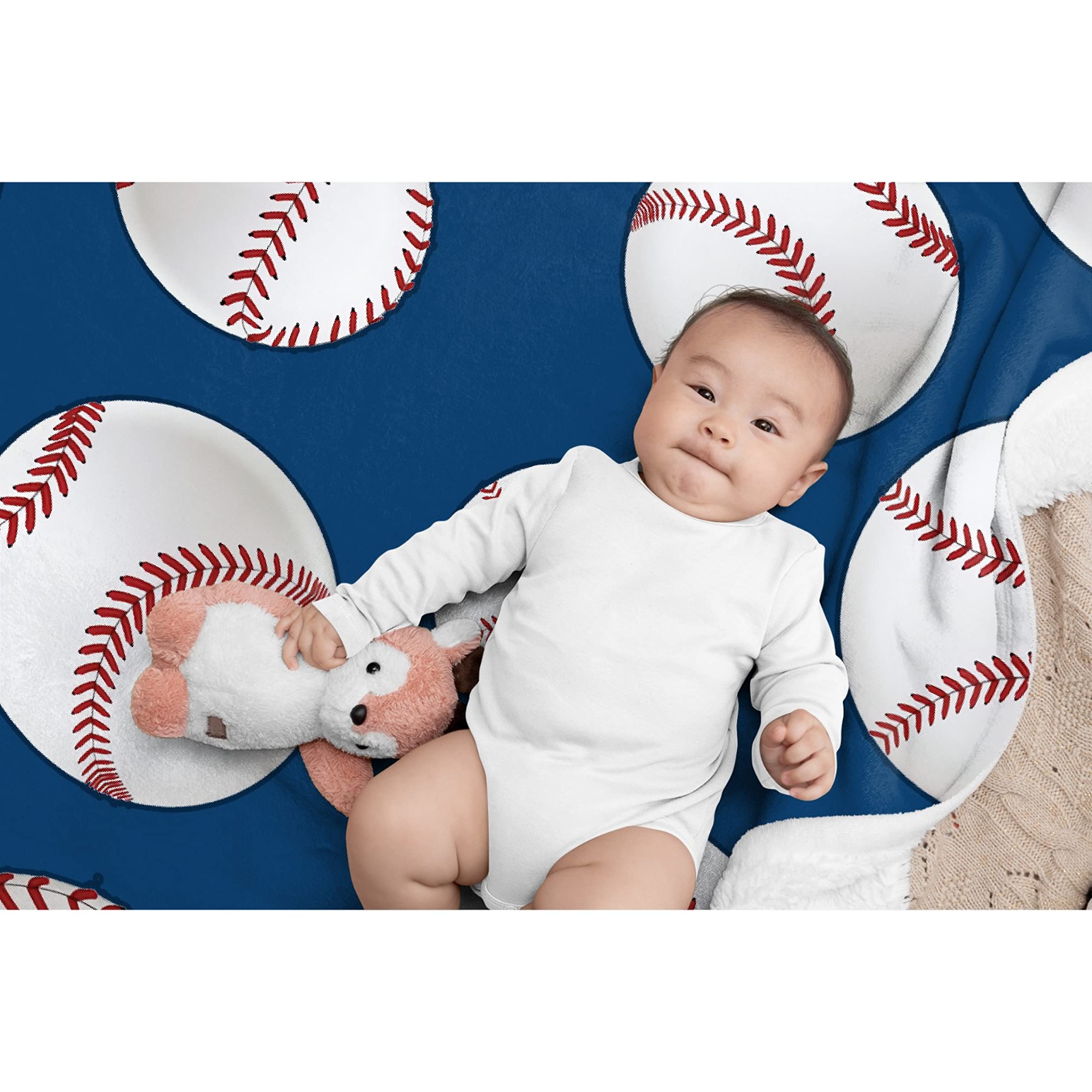 Fleece Blanket Baseball Baby Blanket Personalized Baseball Baby