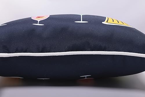 Miniatura 2 de Pillow Perfect Almohada lumbar azul Happy Hour para exterioresinteriores