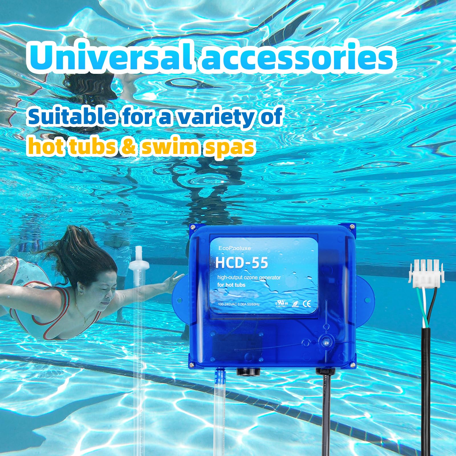 Amazon.co.jp: EcoPooluxe HCD-55 スパオゾン発生器キット 高出力