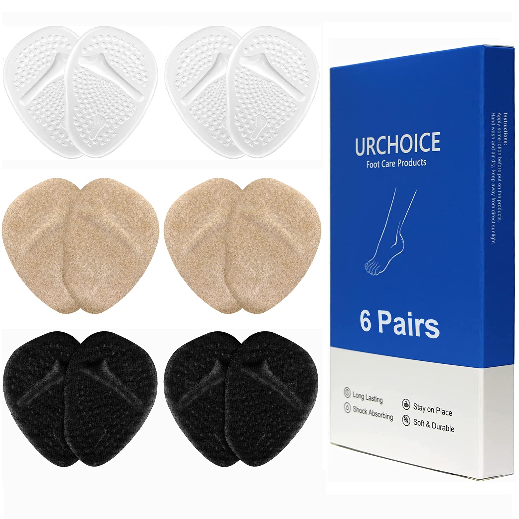 Metatarsal Pads Pairs Forefoot Cushion Pads Soft Foot Care