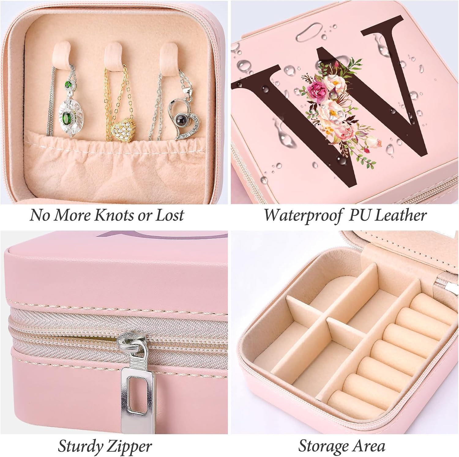 Christmas Stocking Stuffers for Women, Personalized Gifts Birthday Gift for Teen Girls, Travel Jewelry Case Box Organizer Mothers Day Mom Gifts for Daughter image 3