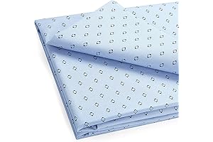 100% Cotton Woven Poplin Fabric, Azure Blue with Navy Pattern for Sewing,...