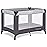 Dream On Me Nest Portable Playard , Award-Winning Lightweight Travel Playpen for Baby. Quick Fold, Mesh Sides, Foldable Mattress Pad, No-Tool Assembly, Meets ASTM/CPSC Standards -Grey