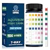 DIPSTIK Aquarium Test Strips, 7-Way Freshwater Saltwater Fish Tank Pond Test Kit, 100 Strips, Nitrate, Nitrite, Chlorine, Hardness, Alkalinity, Carbonate, pH