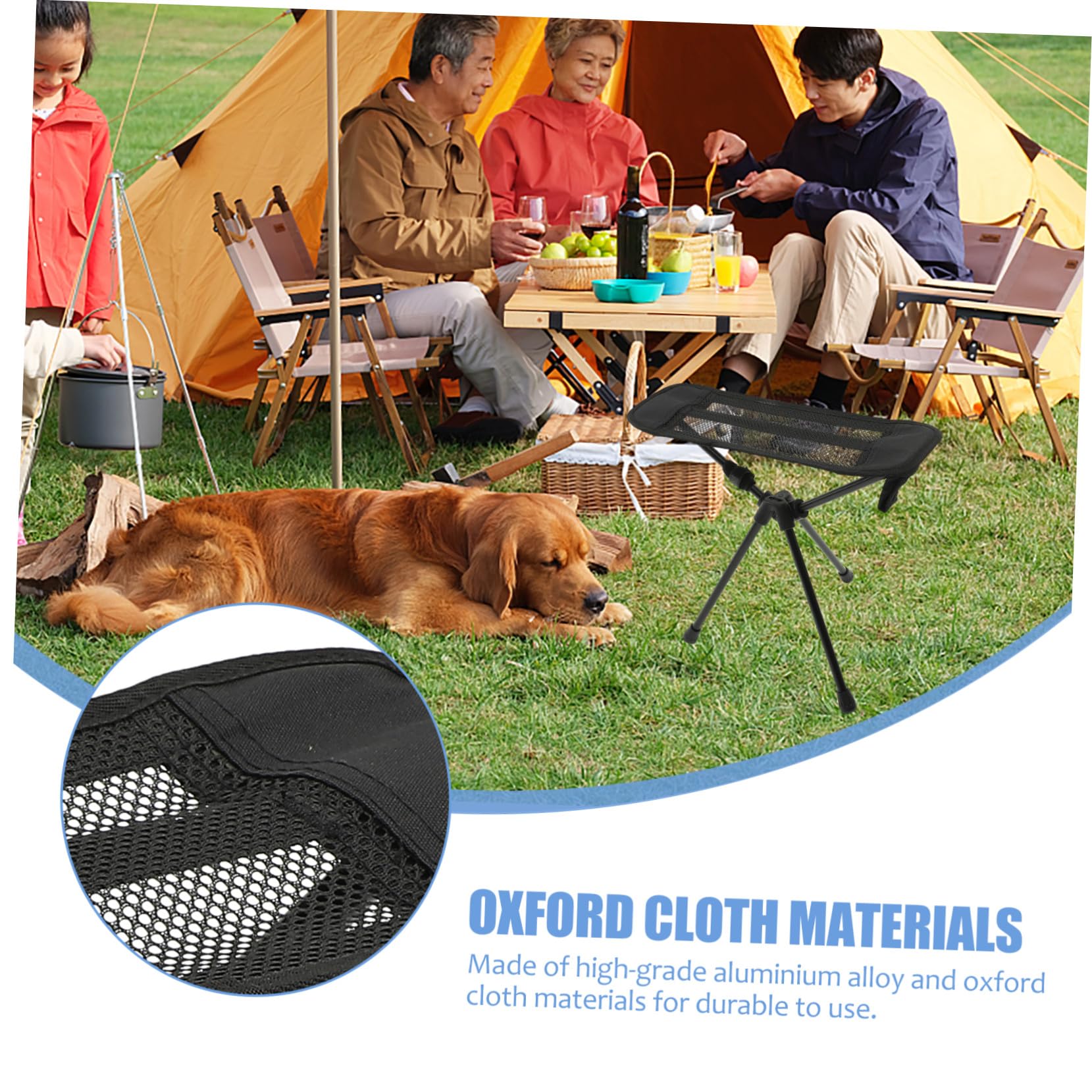 PRETYZOOM Tabouret Pliable Camping Léger Portable Chaise Pliante Multifonction pour Randonnée Jardin Pique- Siège Extérieur Compact