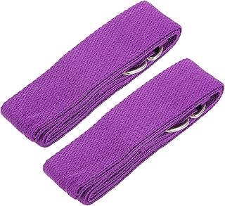 INOOMP Leg Stretch Strap 2pcs Stretching Strap Yoga Strap Exercise Band Non-Elastic Stretch Strap Leg Stretching Assist Trainer Yoga Stretcher Yoga Accessory Purple Yoga Fitness Band
