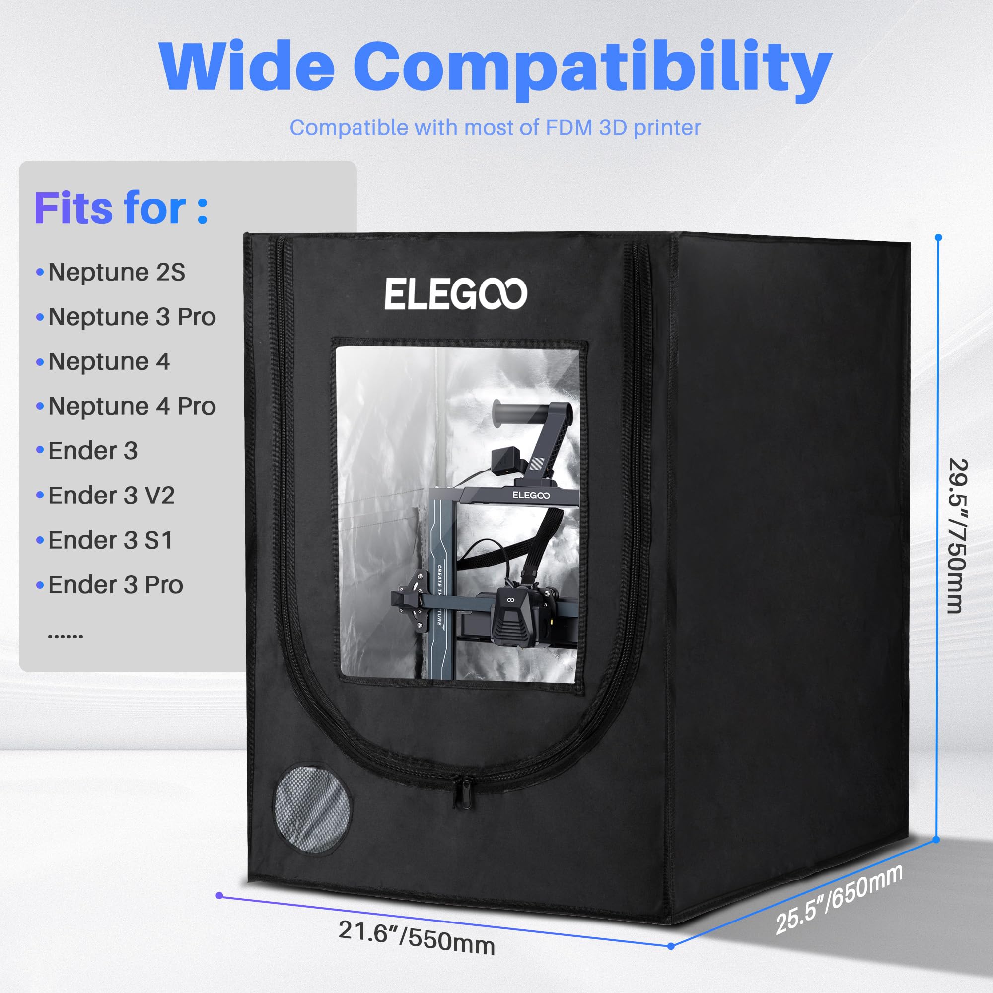 Amazon.co.jp: ELEGOO 3Dプリンターエンクロージャー 耐火・防塵 3D 