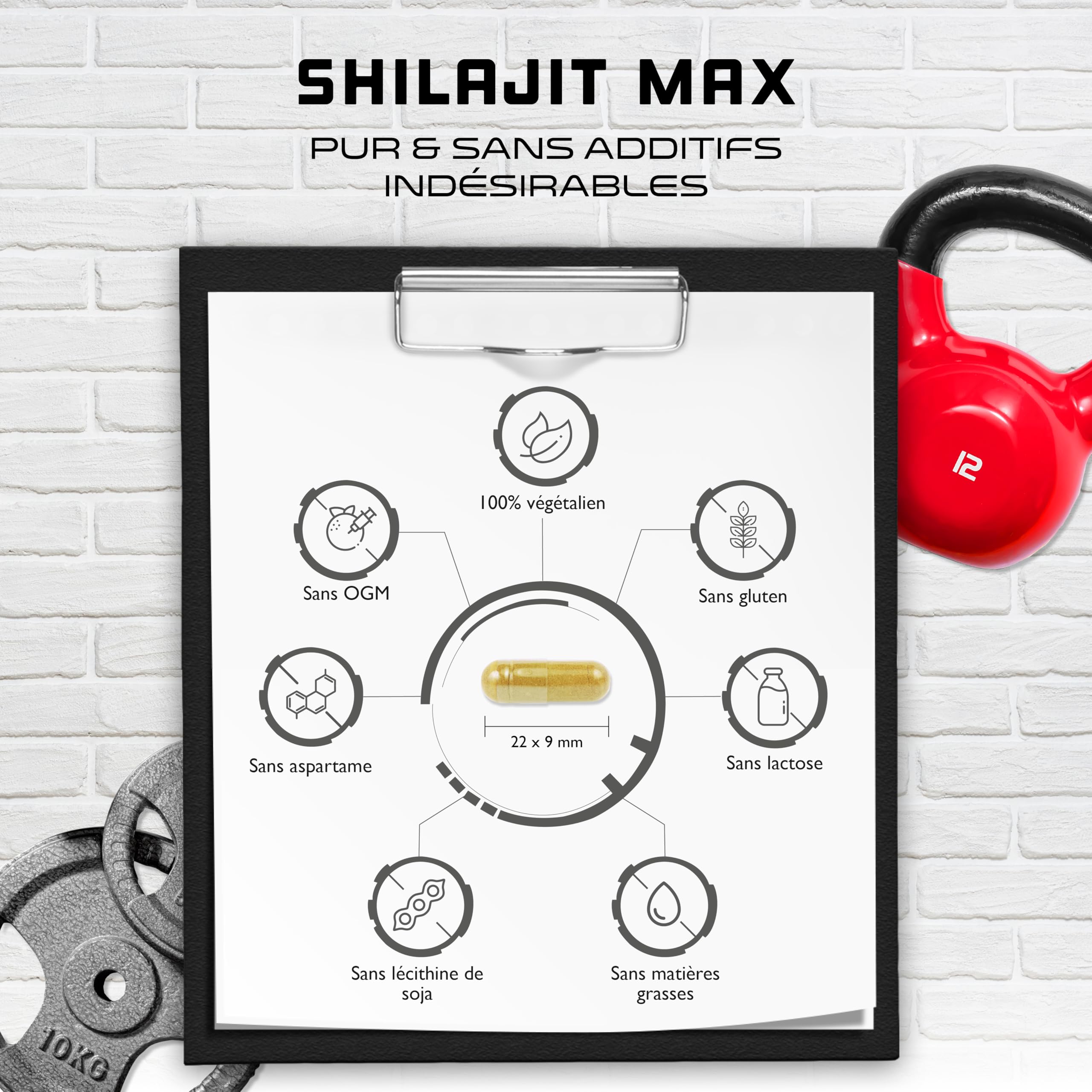 Mumijo Shilajit Max -180 capsules - Extrait Fort : 2000 mg par Portion Journalière - 50% Acide Fulvique + 12% Acide Humique + Bioenhancer - Extrait Original de l'Himalaya 10:1 - Vegan