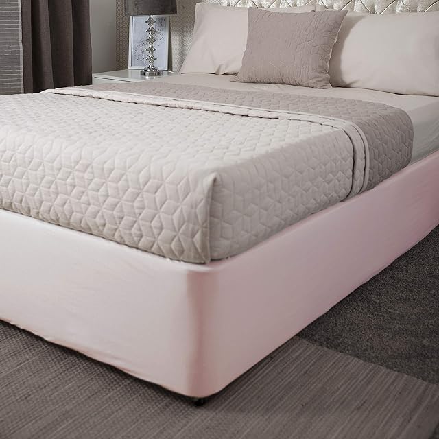 Belledorm Jersey Base Wrap - Transform a drab looking bed base (Powder Pink, Double)