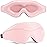 MOEASEii Sleep Mask - Total Blackout 3D Sleeping Mask, Super Lightweight & Silky Soft Eye Mask for Sleeping, Fully Adjustable Fit for Home, Office, Traveling, Meditation, Yoga, Pink