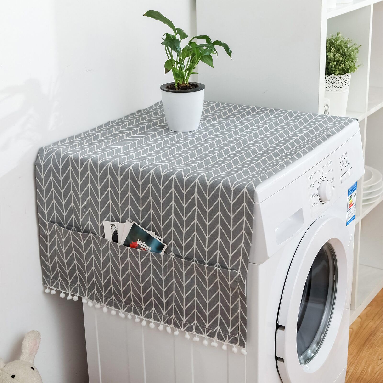 Ochrona przed kurzem na lodówkę, ochrona przed kurzem na pralkę, 55x130cm ochrona przed kurzem na lodówkę, wielofunkcyjna ochrona przed kurzem na pralkę, ochrona przed kurzem na lodówkę z torbą do