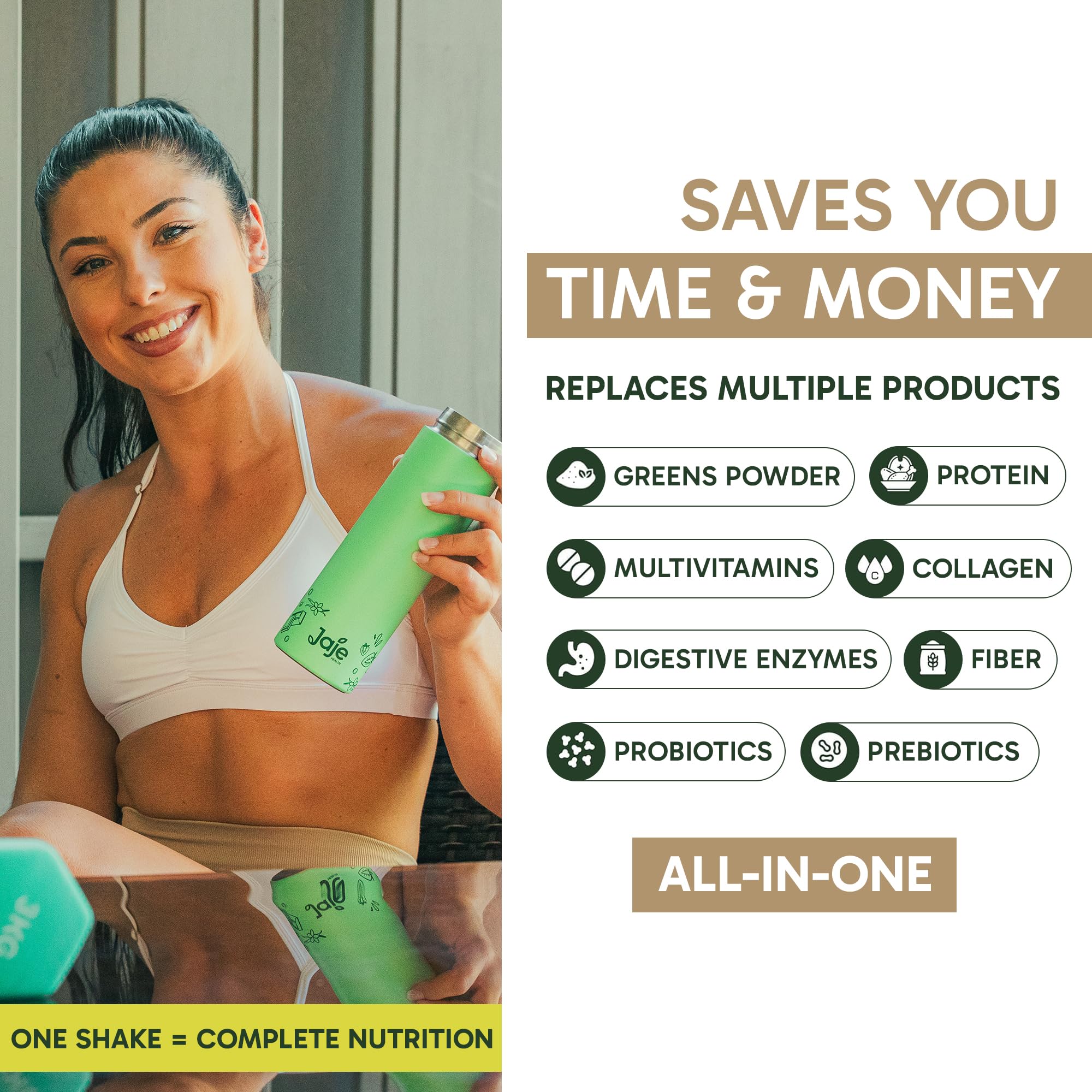 All-in-One Superfood Protein Shake | Complete Superfood Shake (Vanilla, Plant Based) — Amazon image 6
