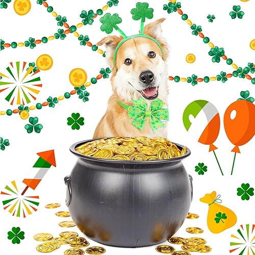 Miniatura 5 de 40 pajaritas para el día de San Patricio para perros gatos corbatines básicos para cachorros accesorios para el cuello del gatito para festivales