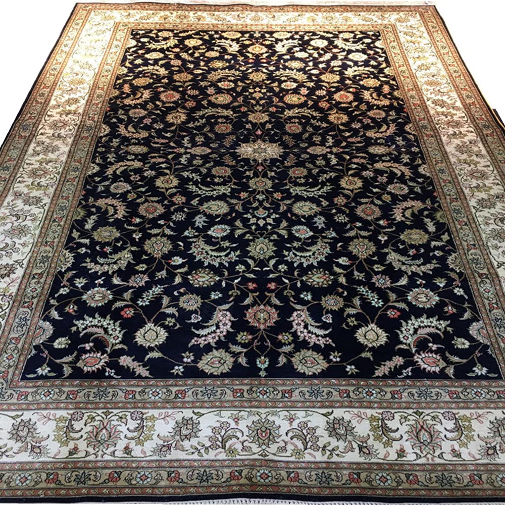 5ft by 8ft Pure Handmade Silk Oriental Design Carpet for Dinning Room Silk Rugs