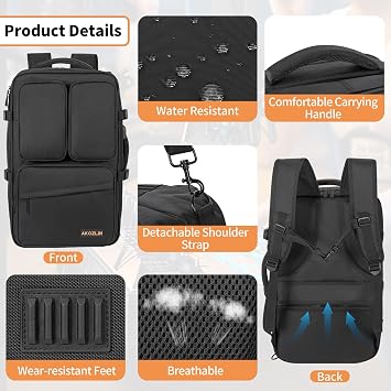 AKOZLIN DJ Mixer Travel Backpack For DDJ Controller FLX4 DJ Lite SB DJ 400 With Multi-Pockets For Equipments,Laptop,Vinyl Records,Cables