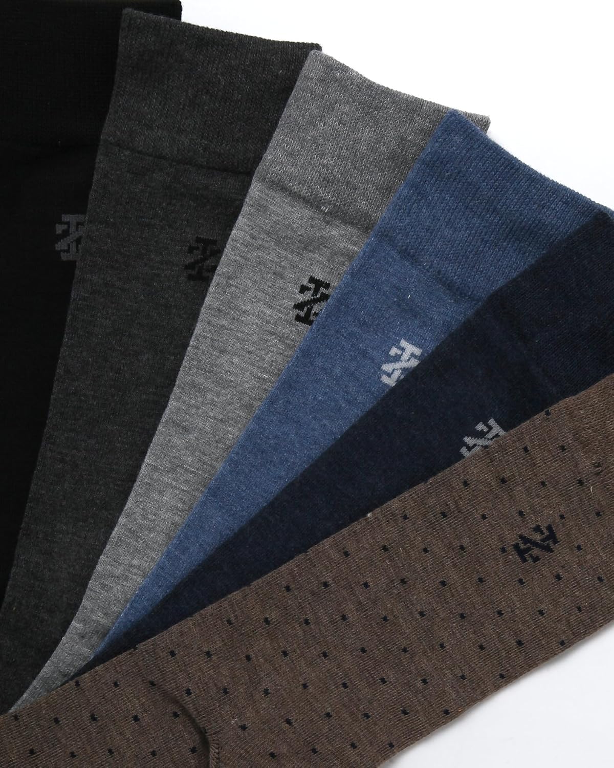 IZOD Mens Dress Socks - 7 Pack Lightweight Moisture Wicking Stay Up Cuff Crew Socks for Men for Casual Business Formal Wear, Size 6-12.5, Multi - Image 5