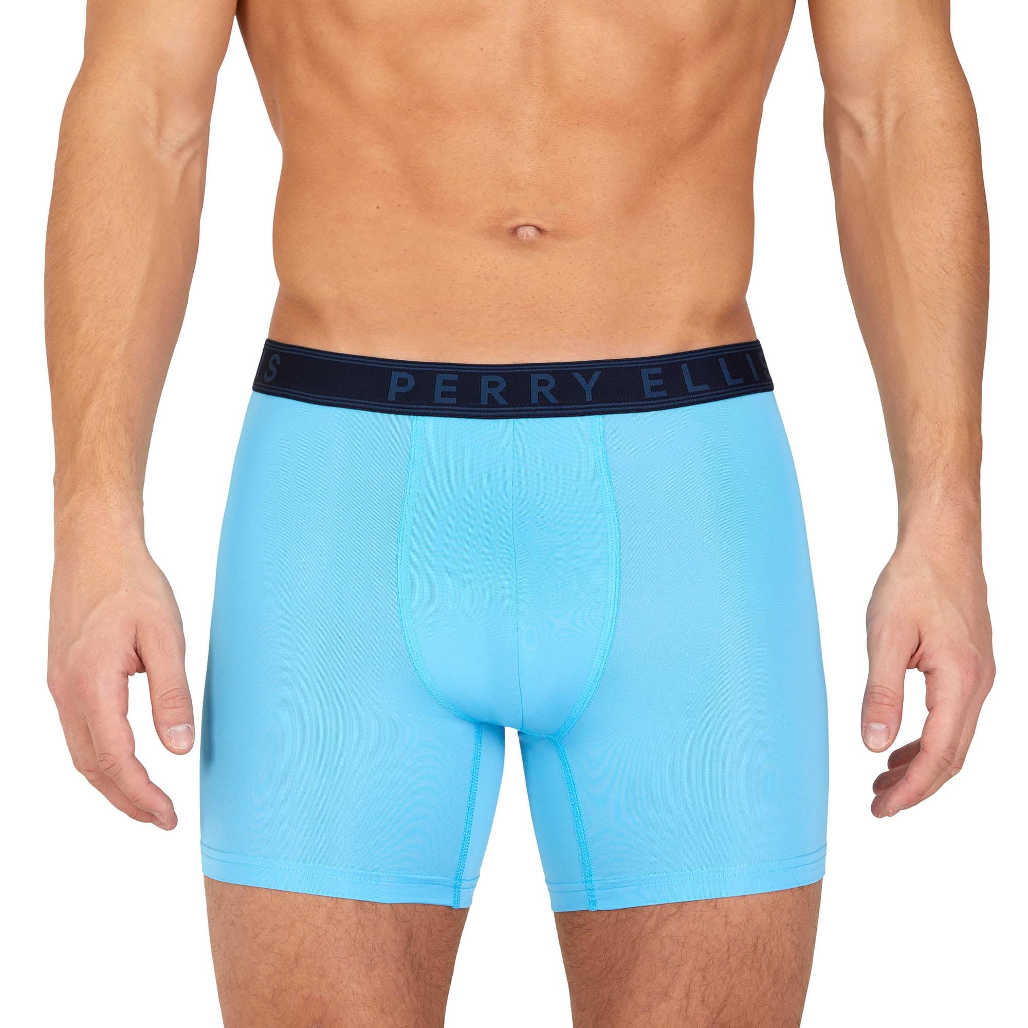 Perry Ellis 6-Pack Microfiber Boxer Briefs Soft Stretch Fabric with Supportive Fit Boxer Corti Uomo (Pacco da 6)