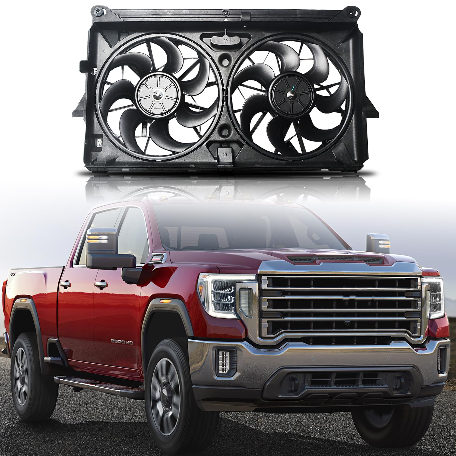 Amazon.com: LNZMPART Engine Radiator Cooling Fan Assembly  