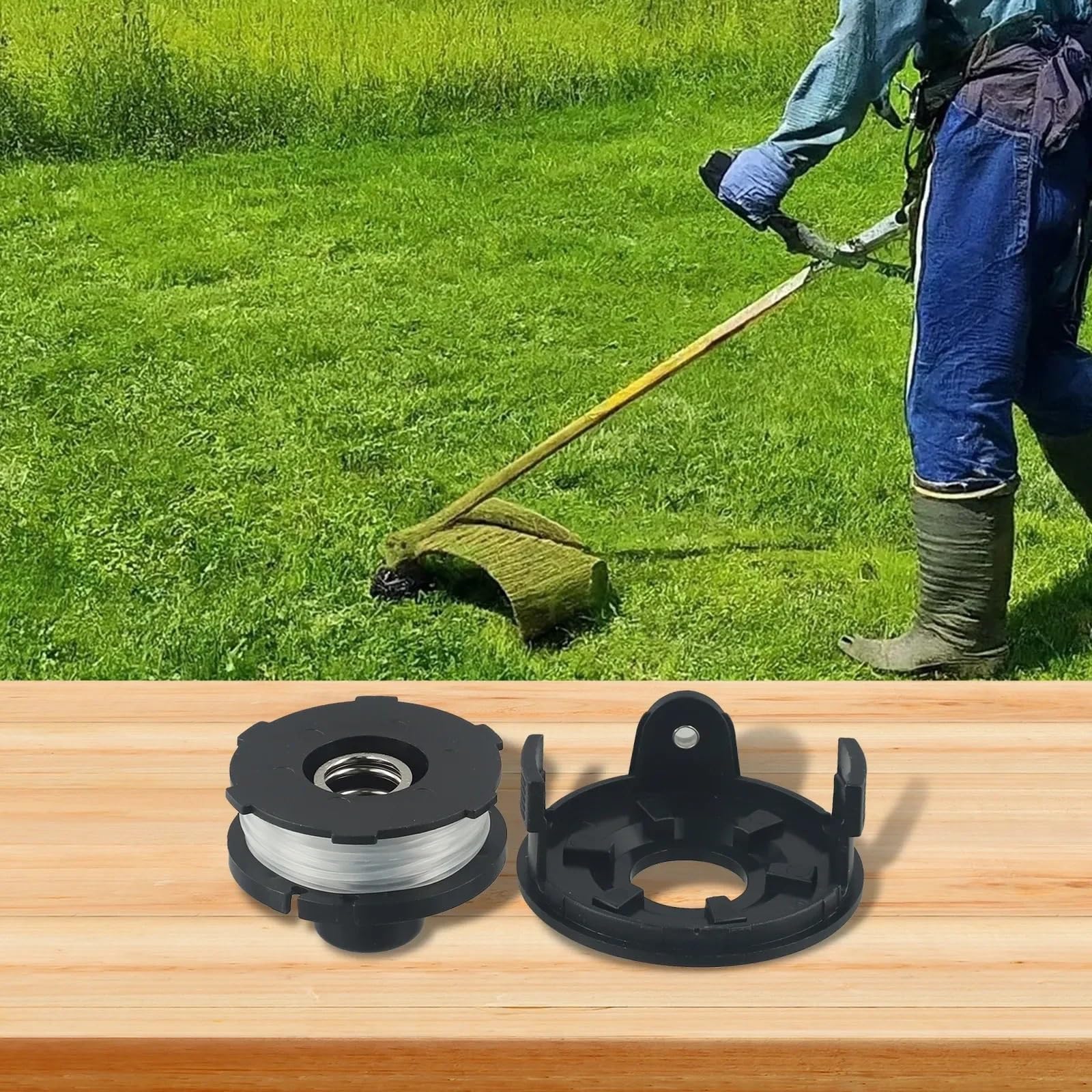 Cabezal de cortacésped con kit de resorte para Makita DUR181Z DUR141 | UR180D DUR181 Reemplazar 195858-1 196146-9 Accesorios para cortacésped(3pc)