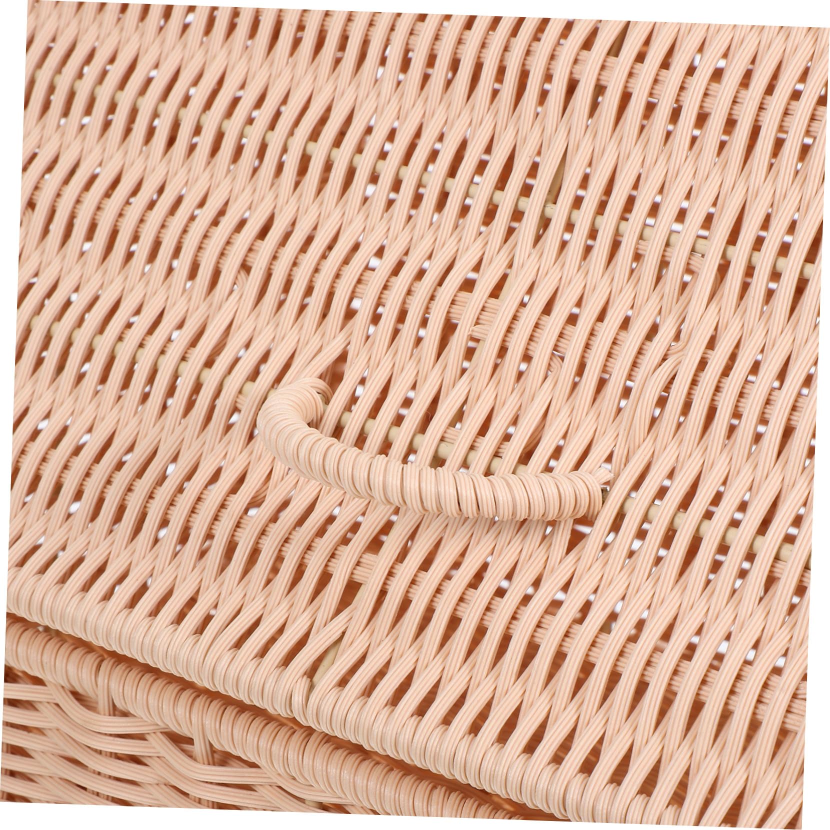 Wickelkorb Mit Deckel Handgefertigter Rattan Aufbewahrungskorb Für Snacks Und Desserts Dekorativer Organizer Für Küche Und Wohnzimmer Praktischer Korb Mit Henkel