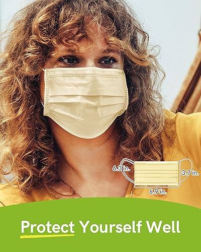 Miniatura 126 de FriCARE Mascarillas desechables, 3 capas ASTM nivel 3 grado médico, elegibles para FSA/HSA, transpirables y cómodas para alergias/protección solar