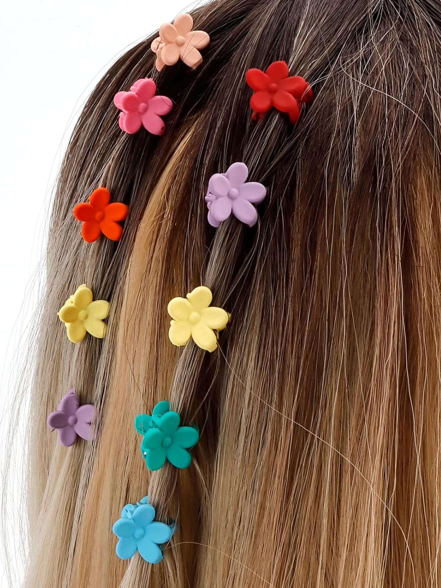 Melbees by Yellow Chimes Hair Clips for Kids Girls Hair Clutchers Claw Clips Hair Acessories for Girls and Women Kids(50 Pcs Floral Mini Hair Clips) 1