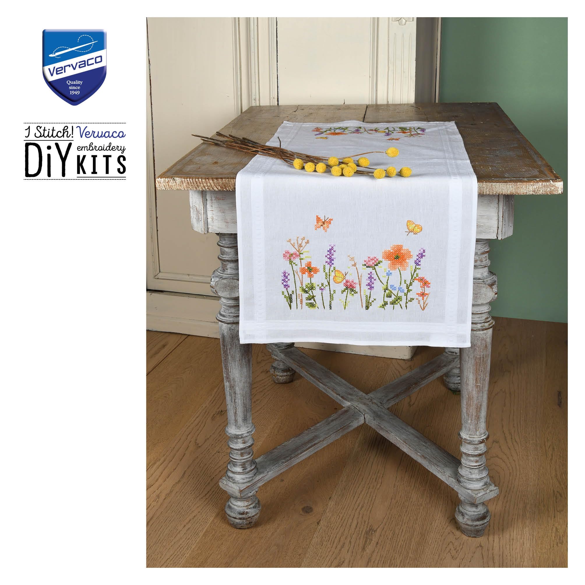Centre de table - Lavande et fleurs des champs de Vervaco - Home Deco Centre de table - Lavande et fleurs des champs de Vervaco - Home Deco