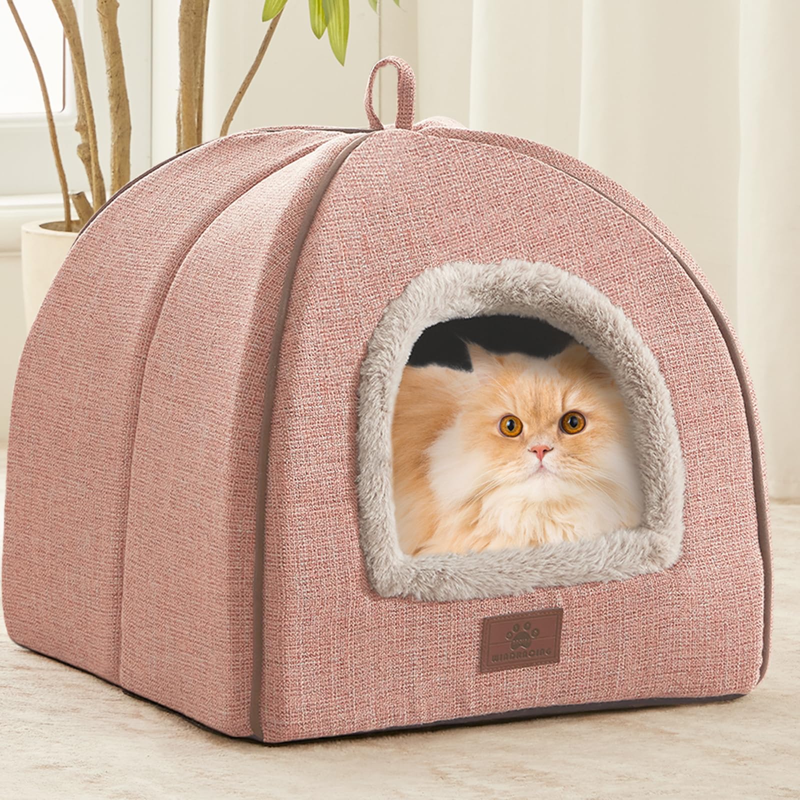 Photo 1 of WINDRACING Cat Bed Cave M (15x15x15 Inch) - Pink