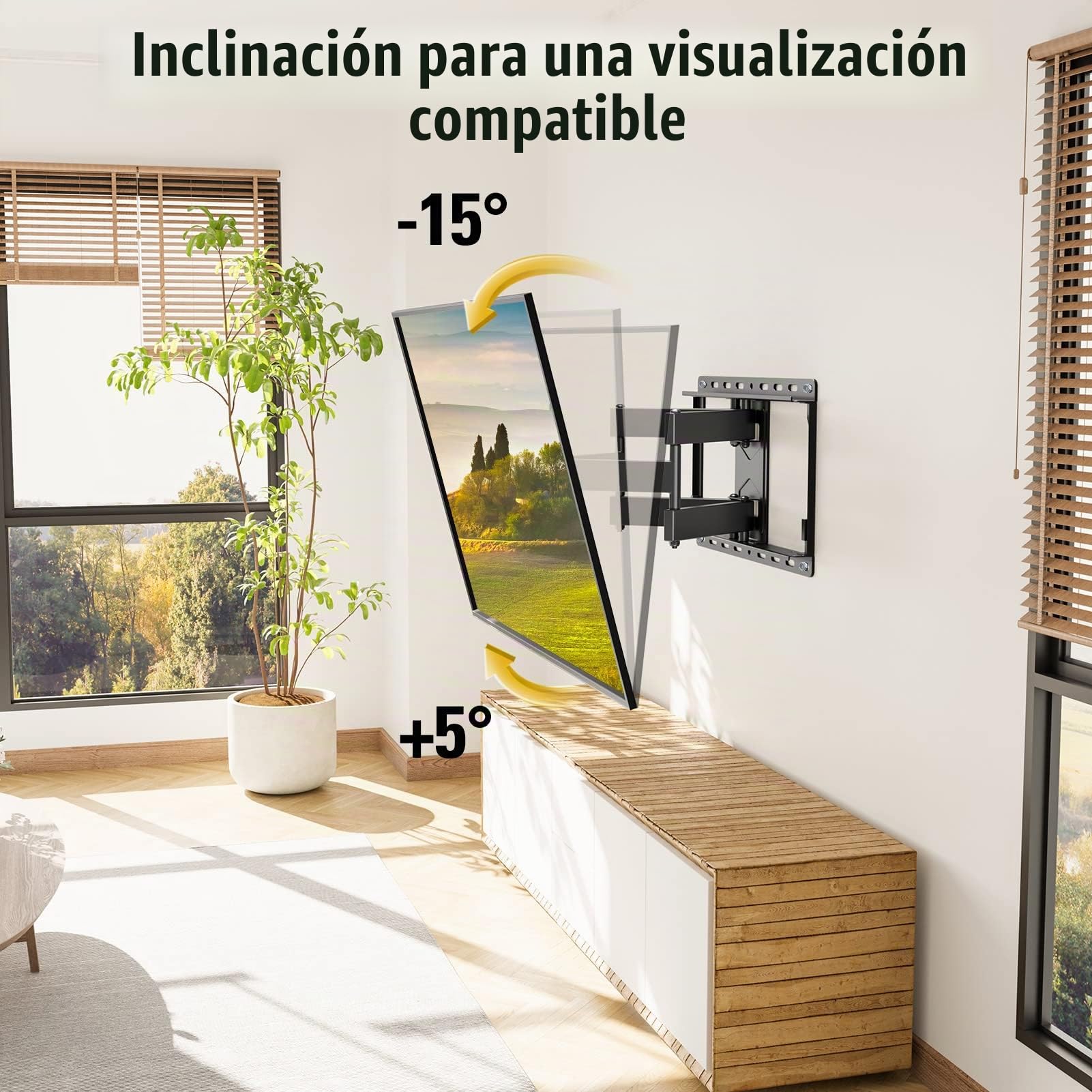 Mounting Dream Soporte de Pared TV Giratorio Inclinable para la Muchos 66cm-140cm (26-55 Pulgadas) LED, LCD, OLED y Plasma Televisores de Pantalla Plana hasta 45kg, MAX. VESA 400x400mm, MD2380-03