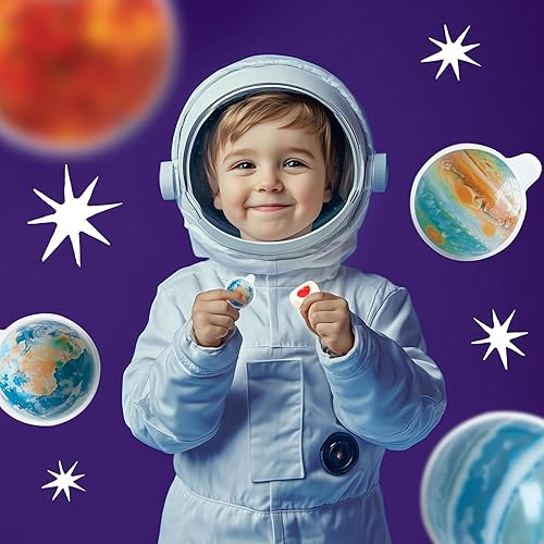 Miniatura 4 de Planet Mix - Bolas de gomitas de caramelo – Tarro de 19 onzas (30 unidades) – Centro de mermelada de fresa – Caramelos de Halloween envueltos