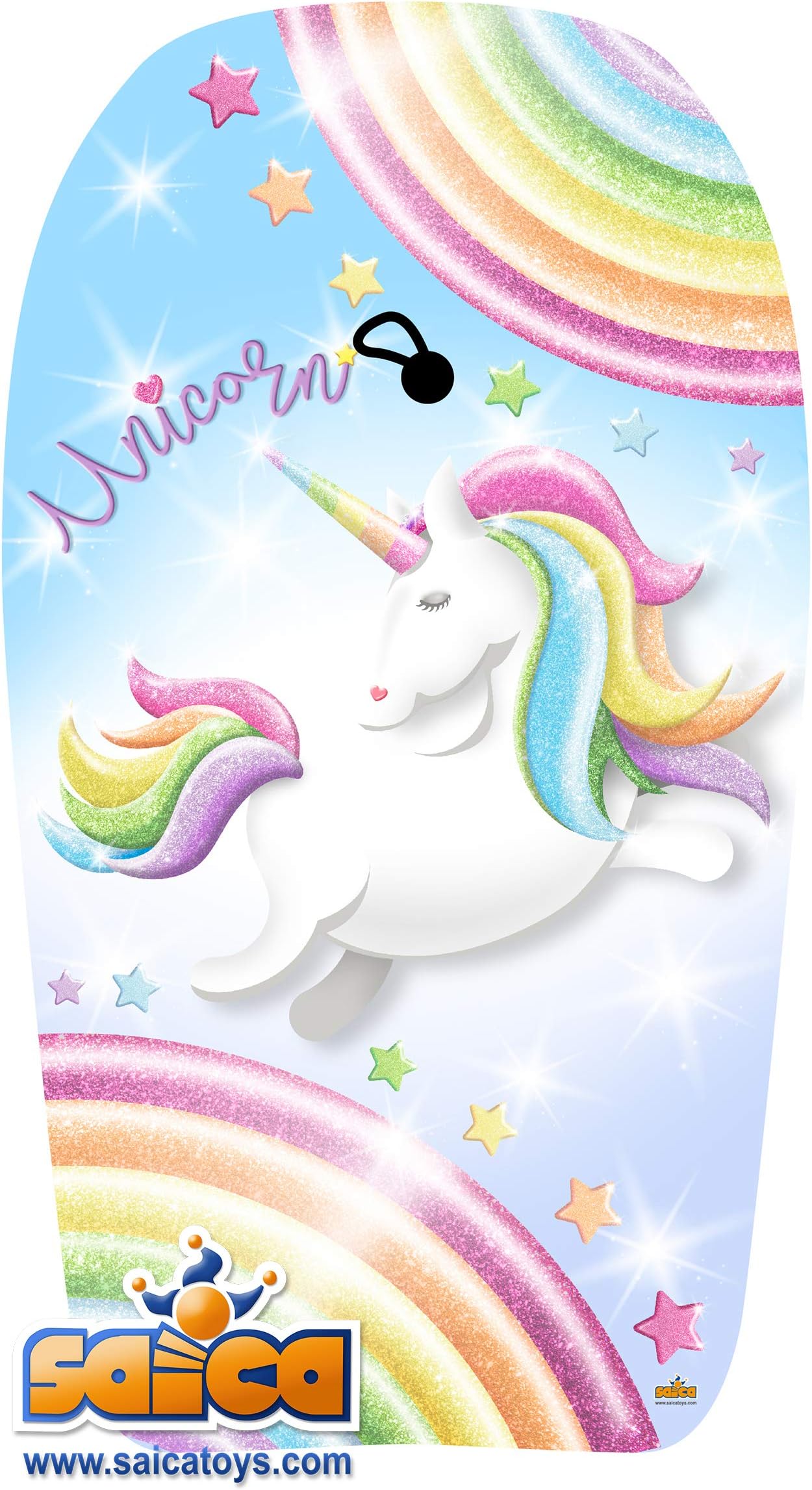 Saica Sica Unicorn Body Board Pink and Blue 9665