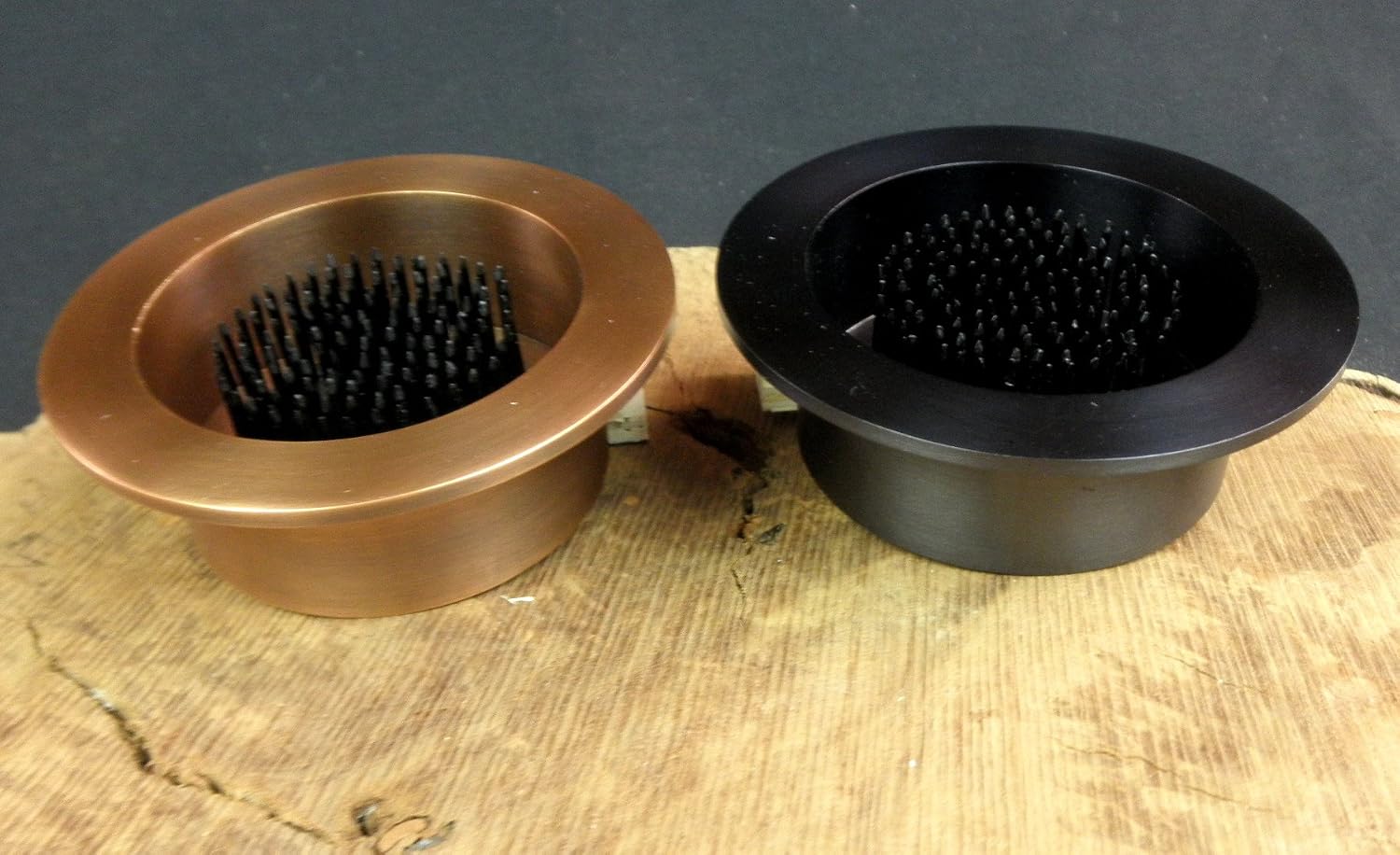 JWL HAWNKOA PRODUCTS JWL Solid Brass Water Holding Ikebana Cups 4" Lip Fits 3" Hole (Multi)